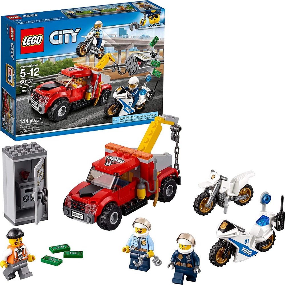 LEGO City Police Tow Truck Trouble 60137 Building Toy (144 Pieces) (Discontinued